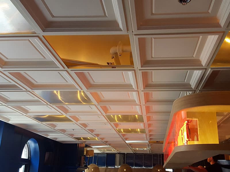 Ceiling renovation in a restaurant